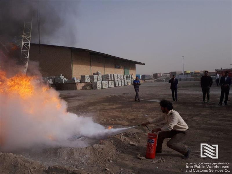 برگزاری مانور آتش‌نشانی در شعبه سرخس